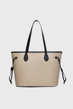 Elara Vegan Leather Tote Bag (Khaki)