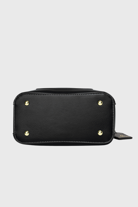 The Heart Locked Dual-Strap Handbag (Black)
