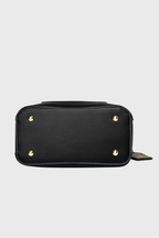 The Heart Locked Dual-Strap Handbag (Black)