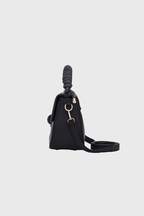 Bagabu Luxe Rope Handle Satchel Bag with Wallet (Black)