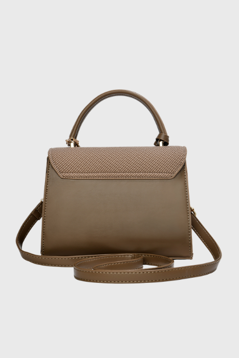Bagabu Women's Premium Vegan Leather Satchel Handbag (khakhi)