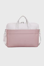 Bagabu Professional Laptop Tote Bag for Men & Women (Pink & White)