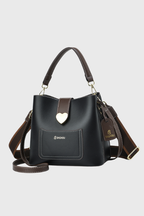 The Heart Locked Dual-Strap Handbag (Black)