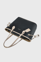 Elara Vegan Leather Tote Bag (Black)