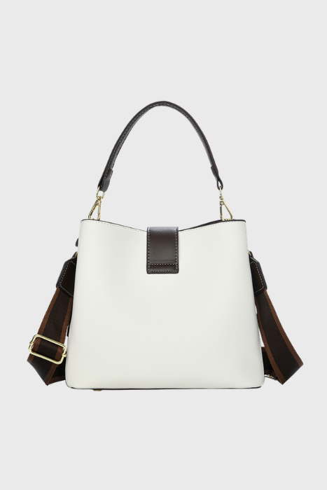 The Heart Locked Dual-Strap Handbag (White)