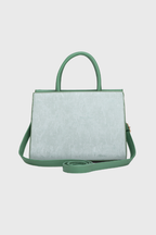 Bagabu Elegant Knitted Fabric Satchel Handbag  ( Saga Green)