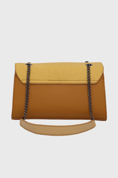 Bagabu Elegance Chain Shoulder Bag for Women (Yellow)