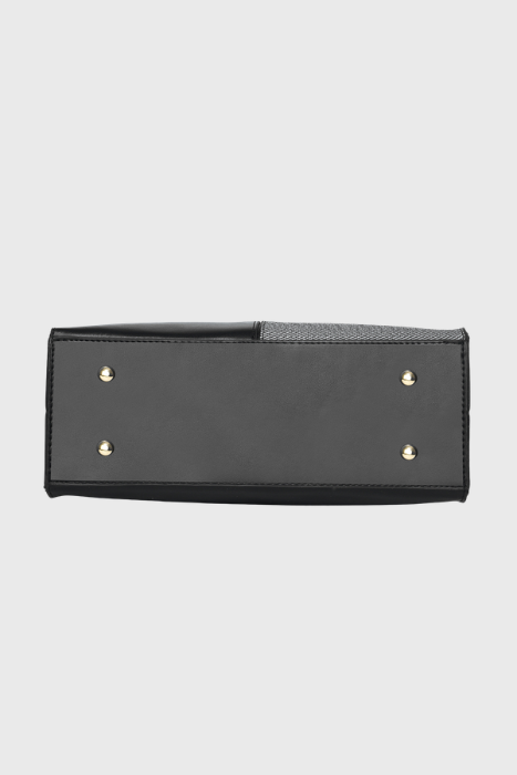 Bagabu Quadra Luxe Premium Vegan Leather Tote Set (black)
