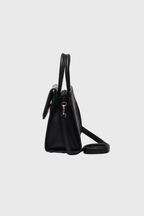 Bagabu Elegant Knitted Fabric Satchel Handbag (Black)