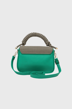 Bagabu Luxe Rope Handle Satchel Bag with Wallet (Green)