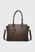 BAGABU Executive Laptop Tote Bag for Women (Coffee Brown)