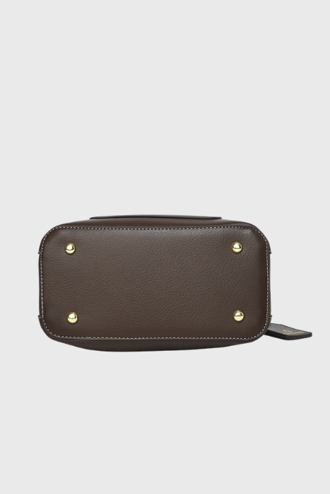 The Heart Locked Dual-Strap Handbag (Brown)