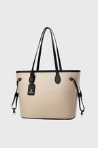 Elara Vegan Leather Tote Bag (Khaki)
