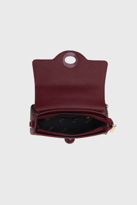 Bagabu Luxe Rope Handle Satchel Bag with Wallet (Burgundy)