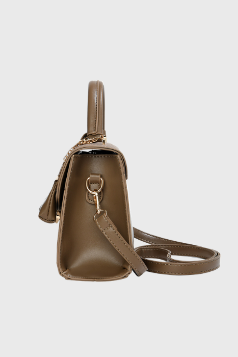 Bagabu Women's Premium Vegan Leather Satchel Handbag (khakhi)