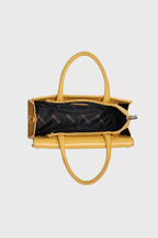 Bagabu Elegant Knitted Fabric Satchel Handbag (yellow)