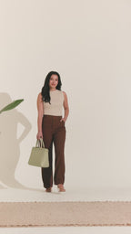 Verona Structured Vegan Leather Work Bag (Pastel Green)