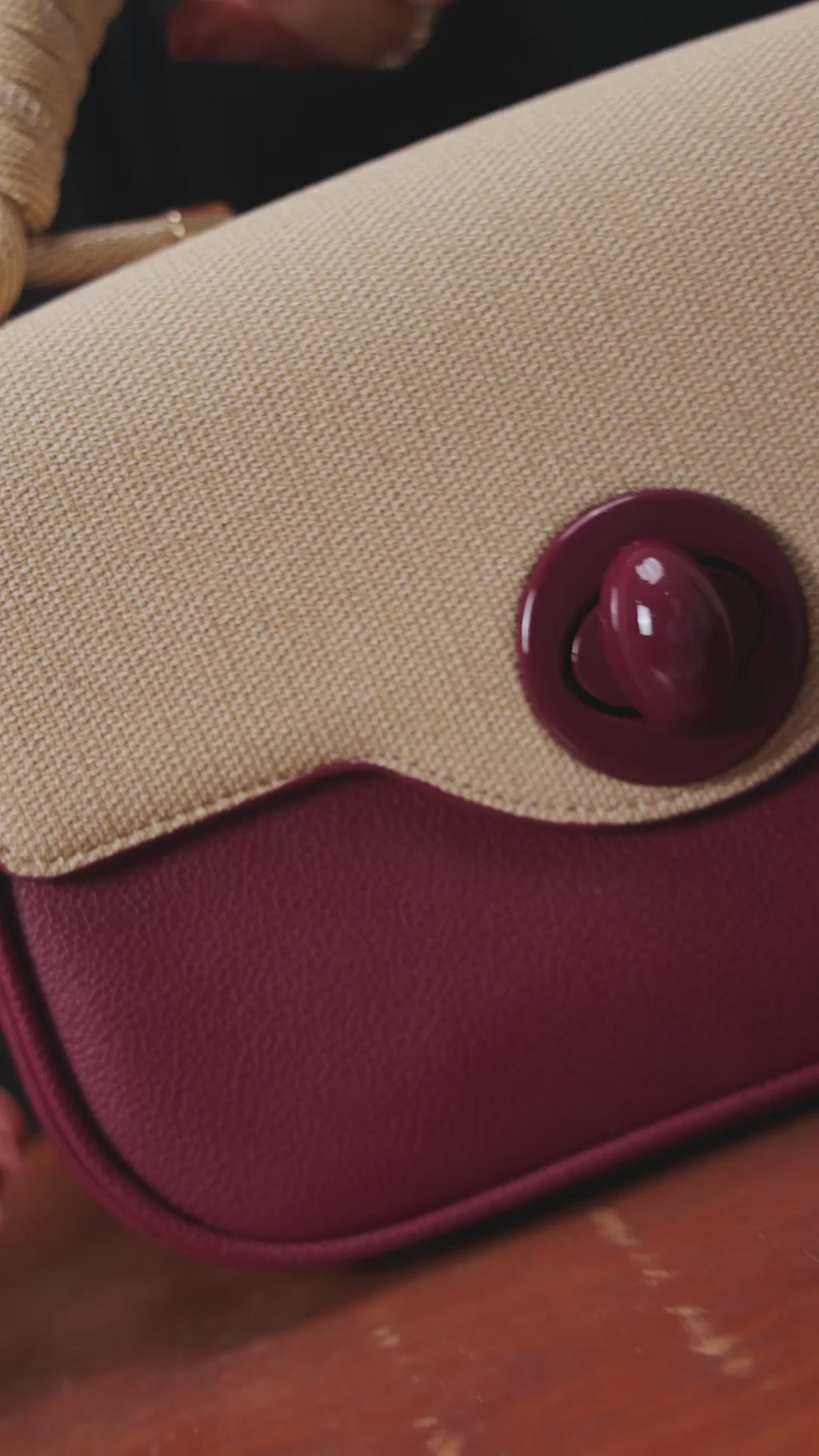 Eclipse Premium Vegan Knitted Handbag (burgundy)
