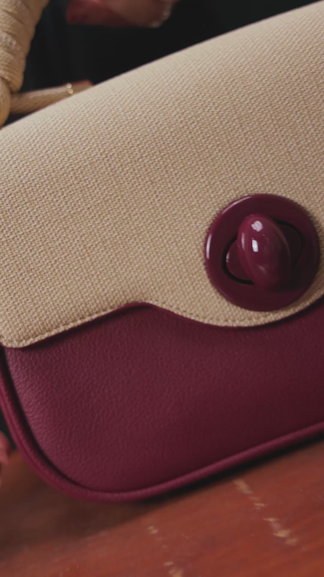 Eclipse Premium Vegan Knitted Handbag (burgundy)