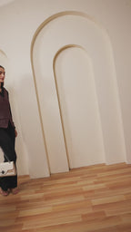 Weave Textured Vegan Leather Premium Handbag (beige)