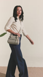 Xena mini Premium vegan leather handbag (grey)